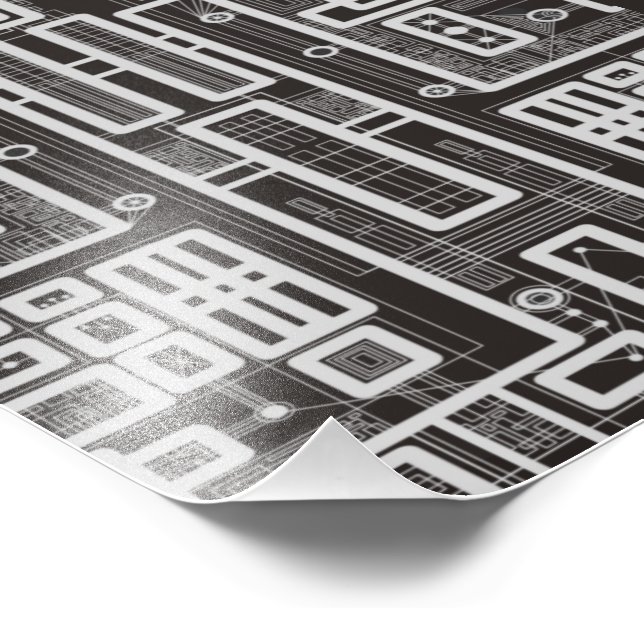 Geometrische Schalttafel Fotodruck (Ecke)