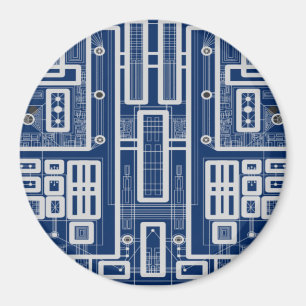 Geometrische Schalttafel Magnet