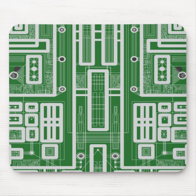 Geometrische Schalttafel Mousepad (Vorne)