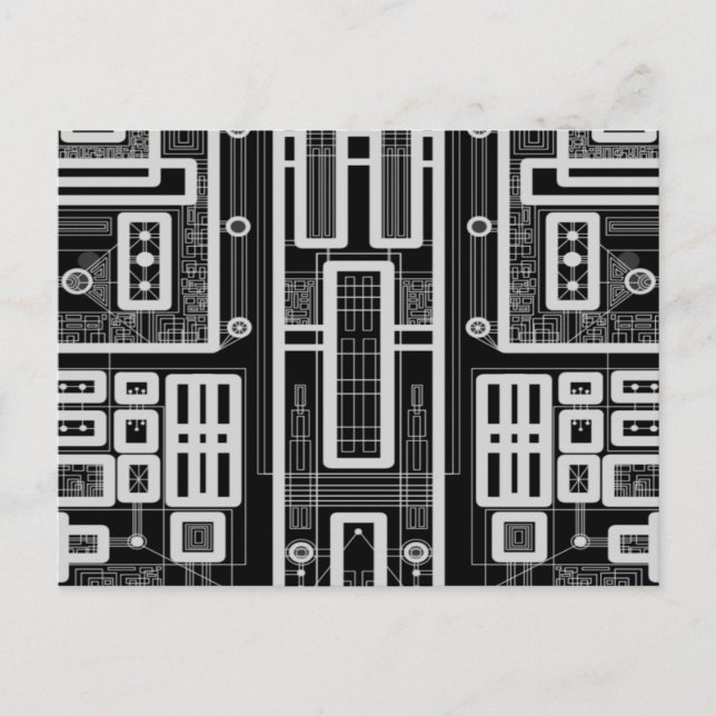 Geometrische Schalttafel Postkarte (Vorderseite)