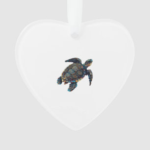 Geometrische Schildkröte Bunte Abstrakte Regenboge Ornament