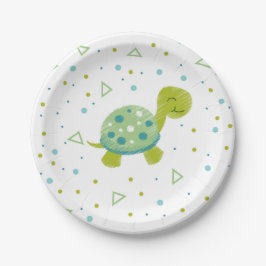 Geometrische Schildkröte-Party-Platte Pappteller