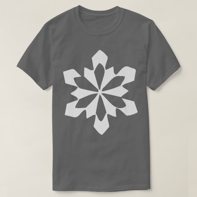 Geometrische Schneeflocke T-Shirt (Design vorne)