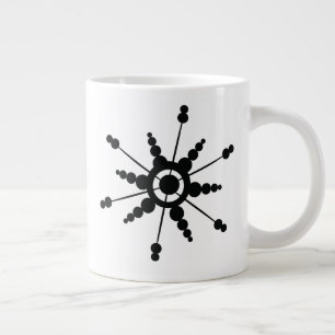 Geometrische Schneeflocken-Blase Winterurlaub Jumbo-Tasse