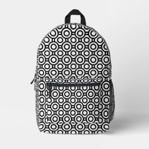 Geometrische schwarz-weiße Polka-Punkte gedruckte Bedruckter Rucksack