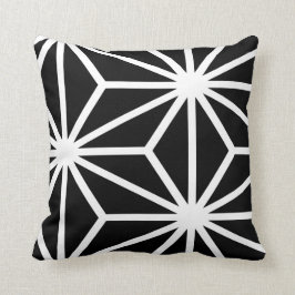 Geometrische Schwarzweiss-Sternchen-Vereinbarung Kissen