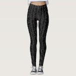 Geometrische Science Fiction Schwarz-weiß Leggings<br><div class="desc">Geometrische Science Fiction Schwarz-weißes SCI-FI-Design. Schwarz-Weiß-Boxen gekachelt,  um eine Science Fiction aussehende Leggings zu schaffen. Das Schwarz-Weiß-Grunddesign kann in der Größe geändert werden,  was das Design verändert. Passen Sie es an,  um Ihr Aussehen Anzug.</div>