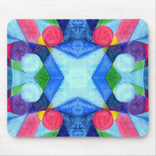 Geometrische Skittles Mousepad