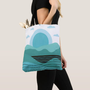 Geometrische Sonnenberg-Abstraktion mit tribaler U Tasche