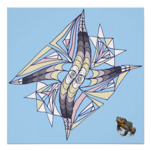 Geometrische Spiralzusammensetzung Poster