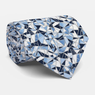 Geometrische Splitter von Eis Abstracte kühle Töne Krawatte