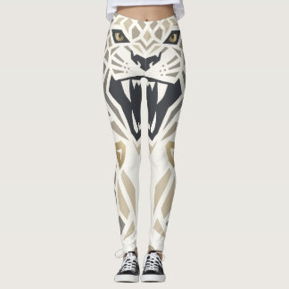 Geometrische Stammes-Tiger-Leggings – Fierce Angul Leggings