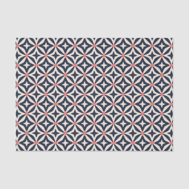 Geometrische Sternchen-Vereinbarung Seidenpapier (Vorderseite)