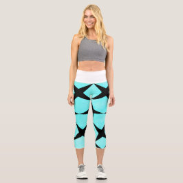 Geometrische Sterne Capri Leggings