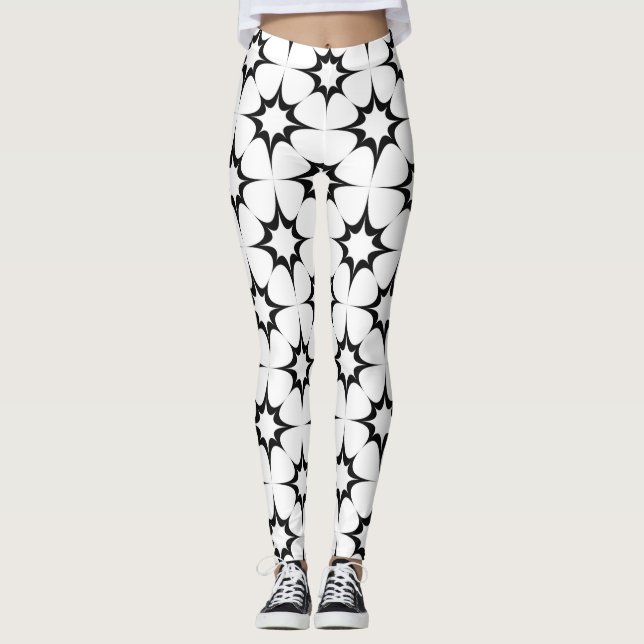 geometrische Sterne Leggings (Vorderseite)