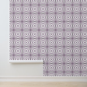 Geometrische Sterne lila Farbtöne Weiß Tapete