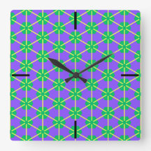Geometrische Sternenexplosion in Lila, Grün und Ge