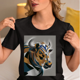 Geometrische Stierkunst Tri-Blend Shirt