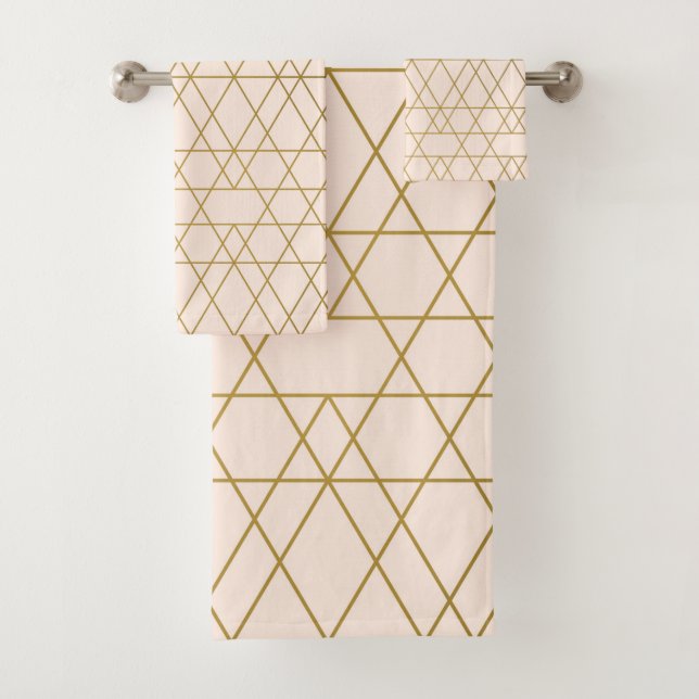 Geometrische Streifen Badhandtuch Set (Insitu)