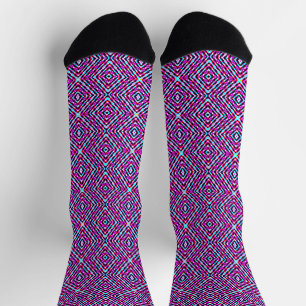 Geometrische Streifen Socken