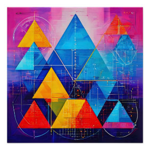 Geometrische Symbole Abstrakt #10 Poster