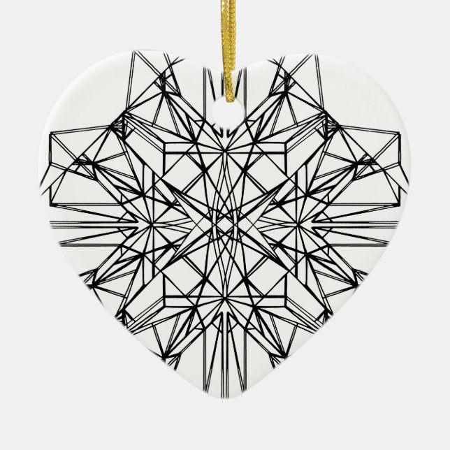 geometrische Symmetrie Keramikornament (Vorne)