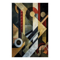 Geometrische Symphonie in Terracotta und Black