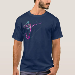 "Geometrische T-Shirt: violettes Dreieck" T-Shirt