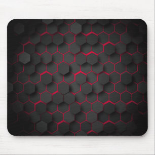 Geometrische Tiefe Modernes Hexagon-Design Mousepad