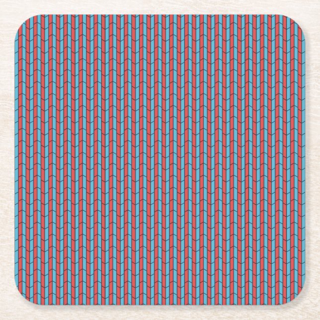 Geometrische Tiles Rechteckiger Pappuntersetzer (Vorderseite)