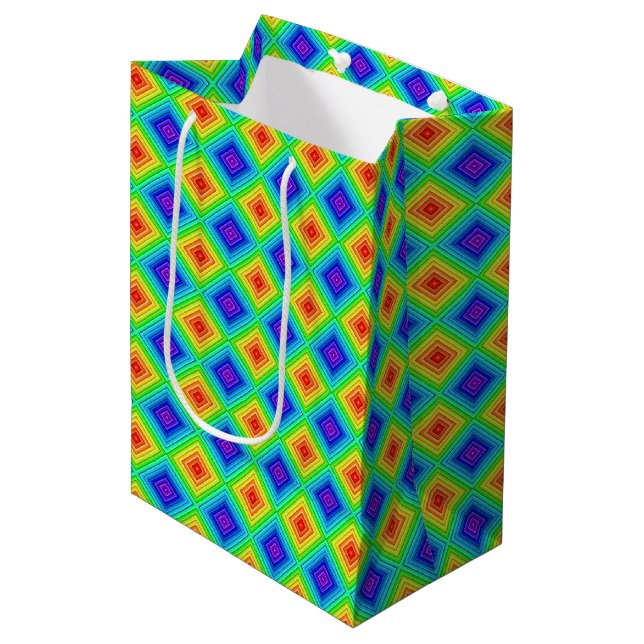 Geometrische Topografie - Geschenkbeutel Mittlere Geschenktüte (Vorderseite Schrägansicht)