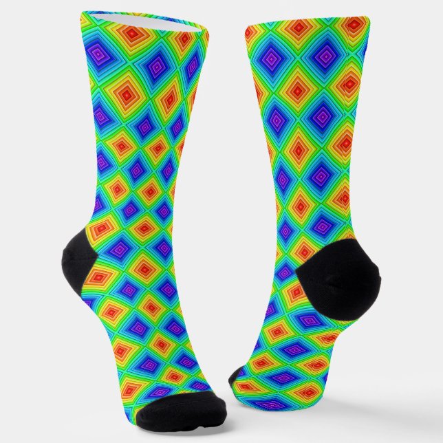 Geometrische Topografie - Premium Socken (Gewinkelt)