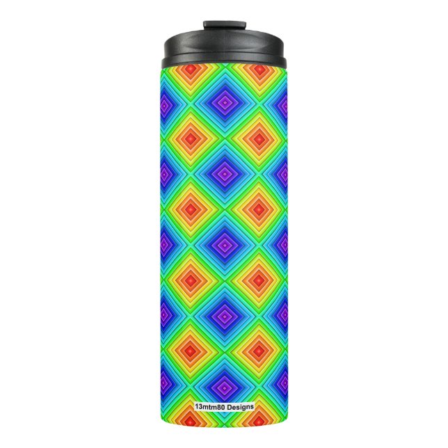 Geometrische Topografie - Thermaltumbler Thermosbecher (Vorderseite)