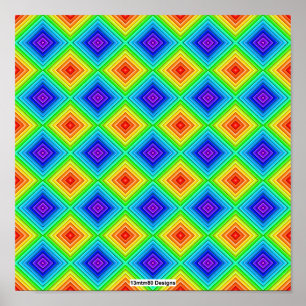 Geometrische Topographie (Muster) - Poster Druck