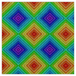 Geometrische Topographie - Natürliches Leinengeweb Stoff