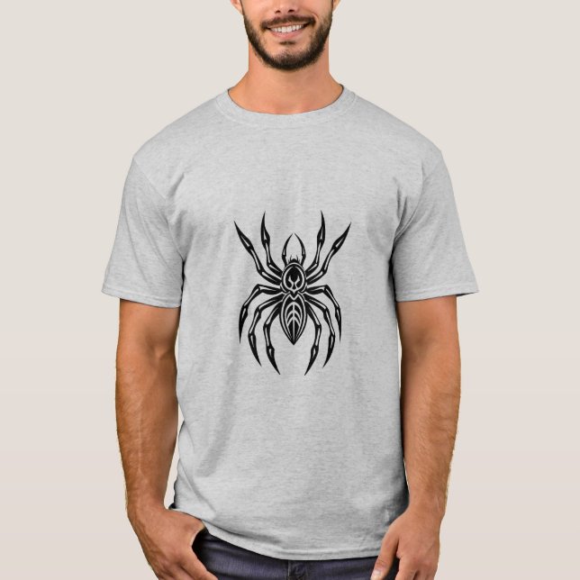 Geometrische Tribalspinne - Minimalistisches Schwa T-Shirt (Vorderseite)