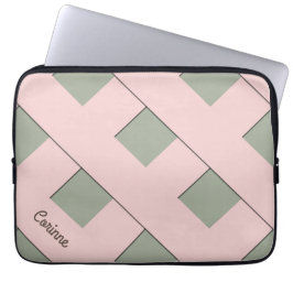 Geometrische Überfahrt-Pastellrosa-Linien mit Laptopschutzhülle