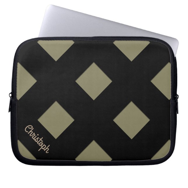 Geometrische Überfahrt-schwarze Pastelllinien mit Laptopschutzhülle (Vorderseite)