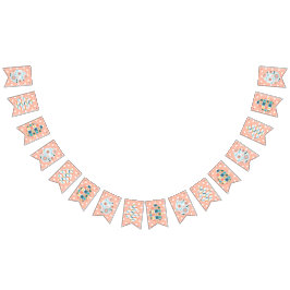 Geometrische und florale Oster-Eier-Girlande-Banne Wimpelkette
