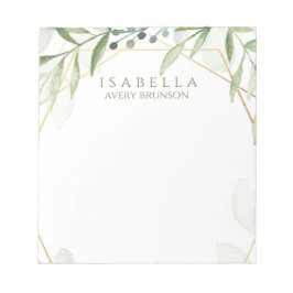 Geometrische Vegetation Notizblock