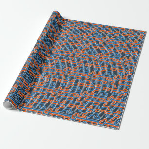 Geometrische verdrehte Linien Vintage Geschenkpapier