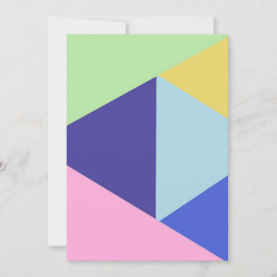 geometrische, vielfarbige Kunst Einladung