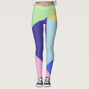 geometrische, vielfarbige Kunst Leggings