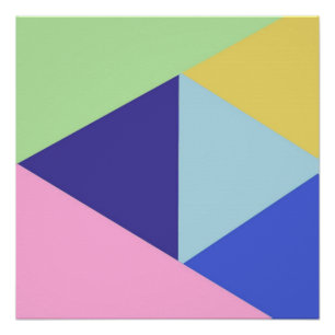 geometrische, vielfarbige Kunst Poster