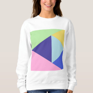 geometrische, vielfarbige Kunst Sweatshirt
