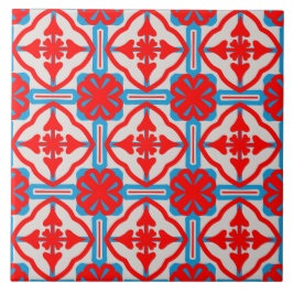 Geometrische vier rote Blätter Keramikfliesen Fliese