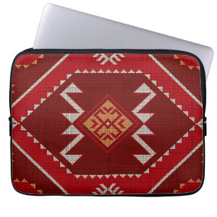 Geometrische Vintage, farbenfrohe Mode Laptopschutzhülle