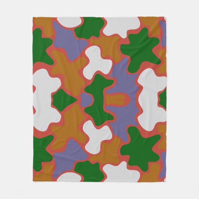 Geometrische Vintage Streetwear Fleecedecke (Vorderseite)
