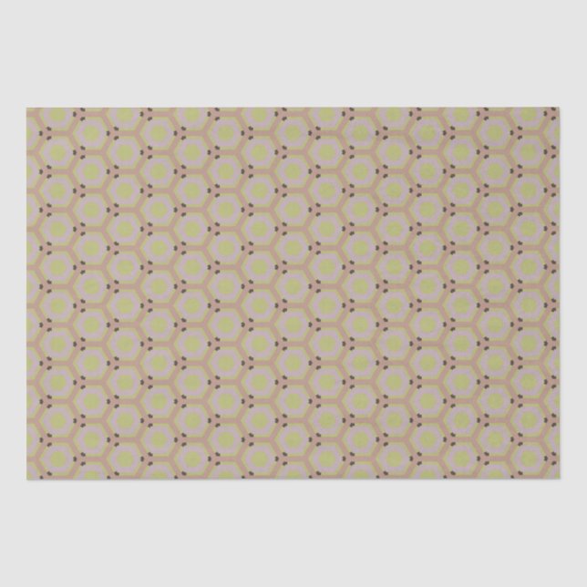 Geometrische Wabenkraft Seidenpapier (Vorderseite)