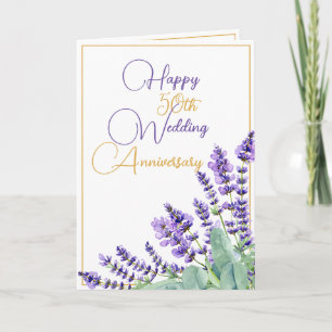 Geometrische Wasserfarbe 50. Hochzeitstag Karte